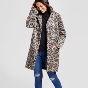 A New Day Grey Leopard Coat